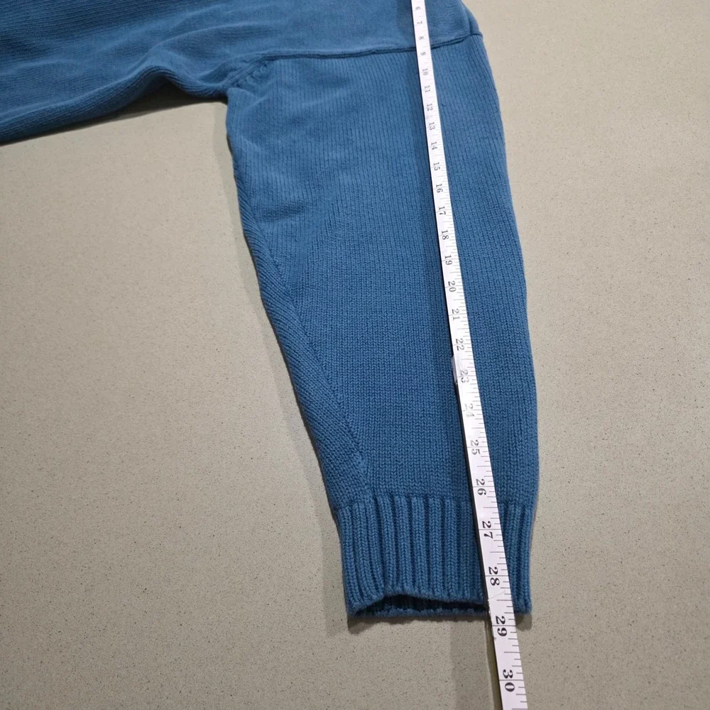 Eddie Bauer Mens Blue 100% Cotton Crewneck Ribbed Knit Sweater Size Large - Picture 9 of 11